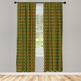 thumbnail image 3 of Ambesonne Kente Pattern Curtains, Art Print, Pair of 28"x95", Multicolor, 3 of 5