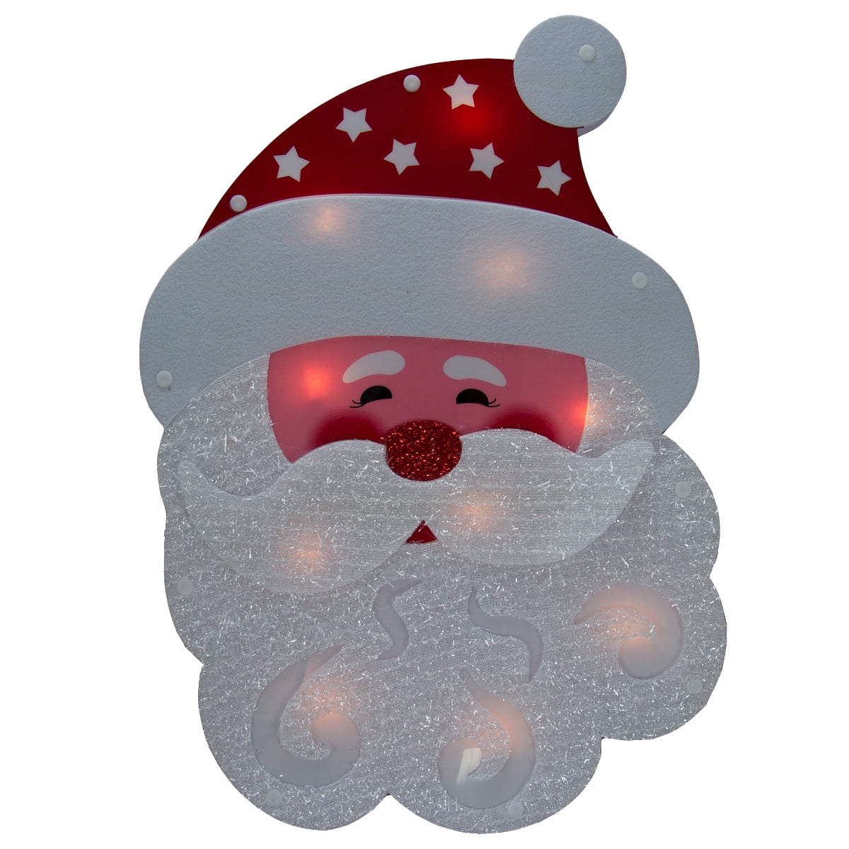 Lighted Holiday Santa Claus Or Snowman Winter Wall Window Hanger