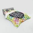 thumbnail image 3 of Ambesonne Saying Bedding Set 3 Pcs, All You Need is Love Chevron, Twin XL, Multicolor, 3 of 3