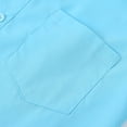 thumbnail image 6 of Dweltoz Boys School Uniform Long Sleeve Solid Button Up Top Classic Collared Dress Shirt Back to School Clothes,Sky Blue 6-7Years, 6 of 8