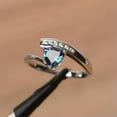 thumbnail image 2 of Pretty Cubic Zircon Engagement Party Gift 925 Silver Rings Women Jewelry Sz 6-10, 2 of 7
