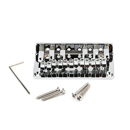 

6 String Saddle Electric Guitar Bridge Tailpiece with L Shape Wrench Screws Guitar Bridge Tailpiece Accessories