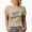 Tan, variant on Shake Your Shamrocks, Retro Groovy Wavy St. Patrick's Day Text Art Merch Gift, Tan T-Shirt, Small