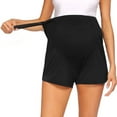 thumbnail image 3 of Ohufall Womens Maternity Workout Shorts Summer Soft Comfy Elastic High Waist Athletic Short Pants Fashion Loose Breathable Casual Pregnancy Shorts, 3 of 5