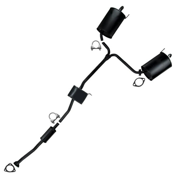 Resonator muffler exhaust system kit compatible with 2003-2005 honda accord 3.0l