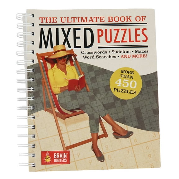 Brain Busters: The Ultimate Book of Mixed Puzzles, (Spiral Bound)