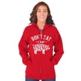 thumbnail image 3 of Dont Eat Friends Vegan Vegetarian Unisex Plus Size Zip Hoodie Brisco Brands 3X, 3 of 6