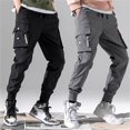 thumbnail image 3 of Pantalones Cargo Harem para hombre, ropa deportiva táctica para correr, chándales de talla grande 3xl, primavera y verano, 2023, 3 of 4