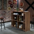 thumbnail image 6 of Furniture of America Jordie Rustic Multi-Storage Bar Table in Walnut Finish, 6 of 6