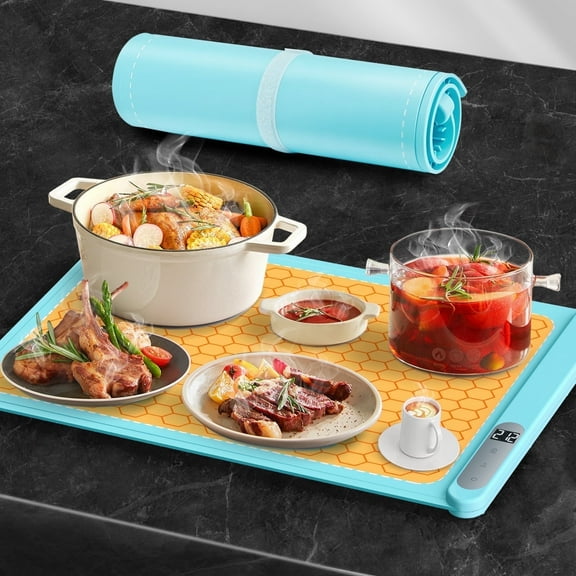 HOYOFOL Graphene Silicone Heating Mat, 120V Electric Warming Tray with Adjustable Temperature, 6 Heat Settings
