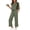 Army Green-#001, variant on Womens Two Piece Sets Summer Spring Dressy Casual Outfits Short Sleeve V-Neck Top Wide Leg Solid Cropped Pants Beach Fashion Set Sweatsuit 2026,Black S