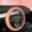 Coral Stitched, variant on Carbella Black Stitched Leather Steering Wheel Cover for Women, Standard 15 Inch Size Fits Most Vehicles, Cute Faux Car Steering Cover with Diamond Double-Stitch Detail, Car Accessories for Women