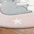 thumbnail image 3 of SAFAVIEH Carousel Kids Hugging Koalas Area Rug, Pink/White, 5'3" x 5'3" Round, 3 of 10