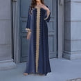 thumbnail image 3 of Oplxuo Applique Embroidery Abayas for Women Muslim Long Sleeve Maxi Dress Loose Full Cover Islamic Dubai Robe Kaftan Dresses, 3 of 5
