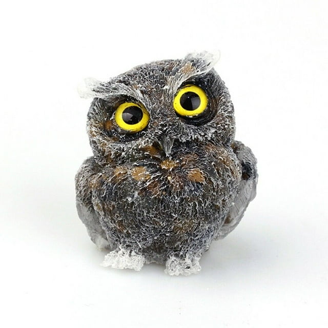 Reiki And Chakra Balancing Hand Making Natural Crystal Resin Owl For Gifts