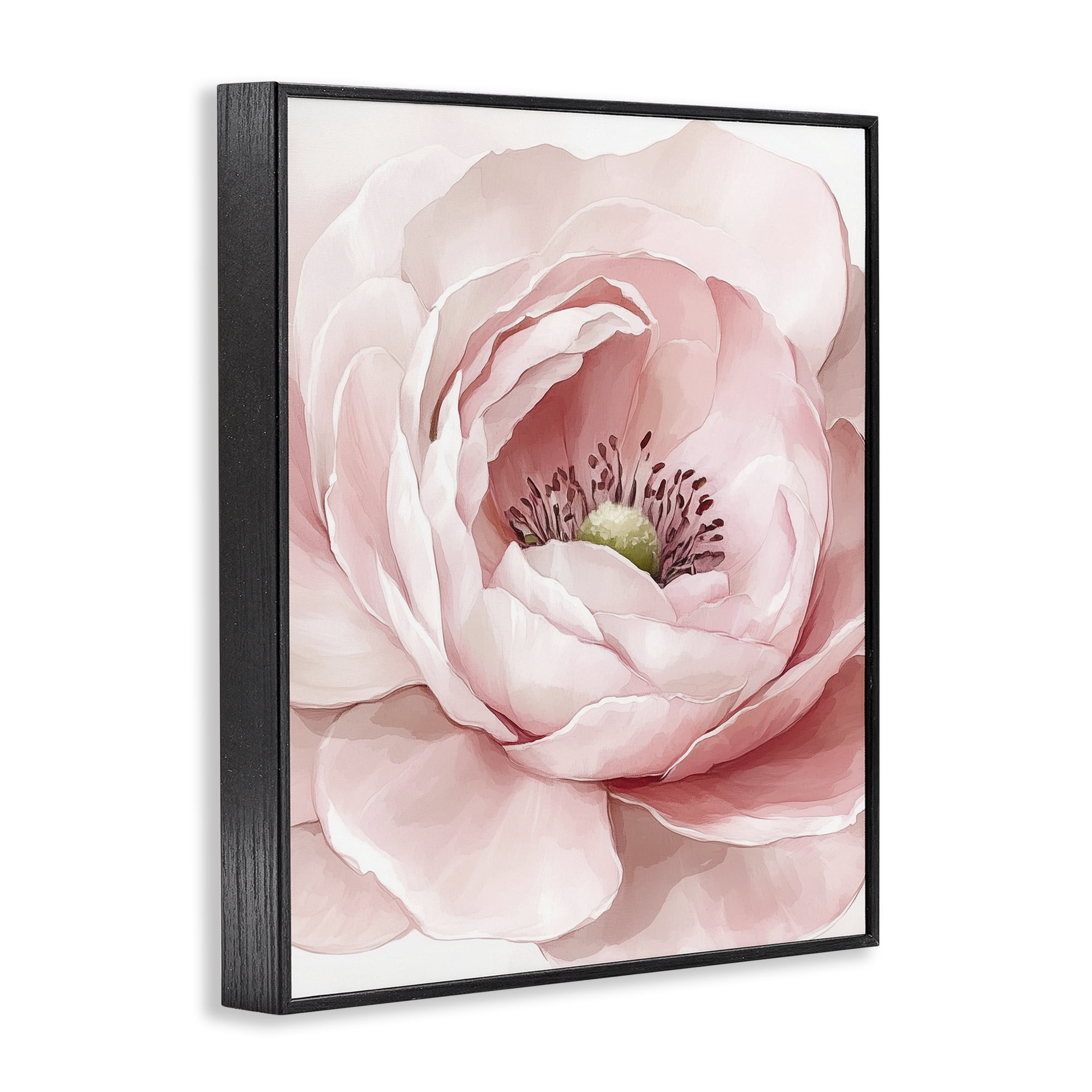 Fresh Rosy Close Up Petals Black Framed Giclee Art, design by Christine Simpson Art