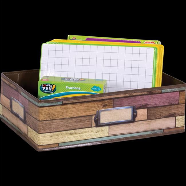 Teacher Created Resources Reclaimed Wood Design Storage Bin