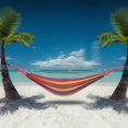 thumbnail image 4 of DEELLEEO 200*150cm Portable Polyester & Cotton Hammock Four Red, 4 of 5