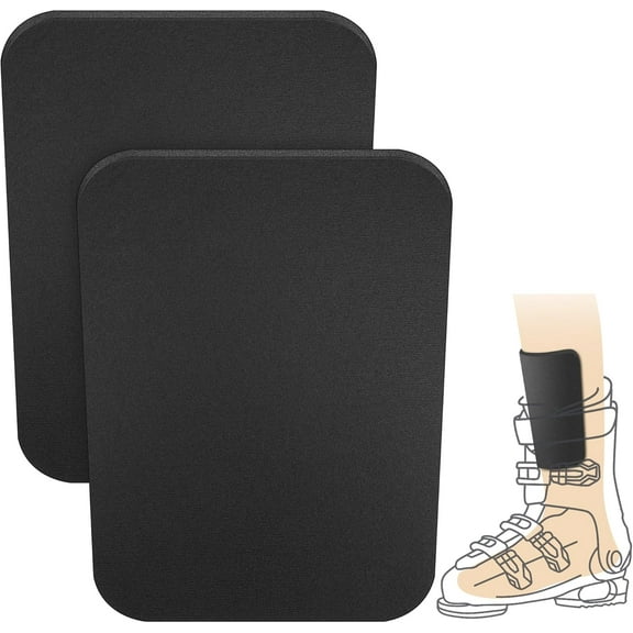 Ebaokuup 2Pcs/4Pcs 6.5x5 Inch Snowboard Shin Pads-Thinkened Foam Ski Shin Guards-Cuttable Ski Shin Protector Pad for Ski Boot Liner Snowboard Sports Padded Shin Bang Protection