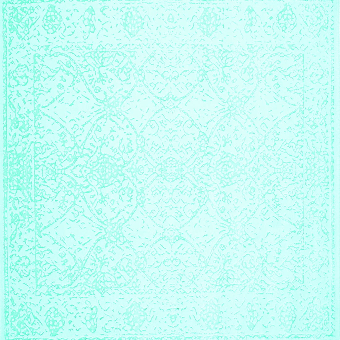 Ahgly Company Machine Washable Indoor Square Solid Turquoise Blue ...