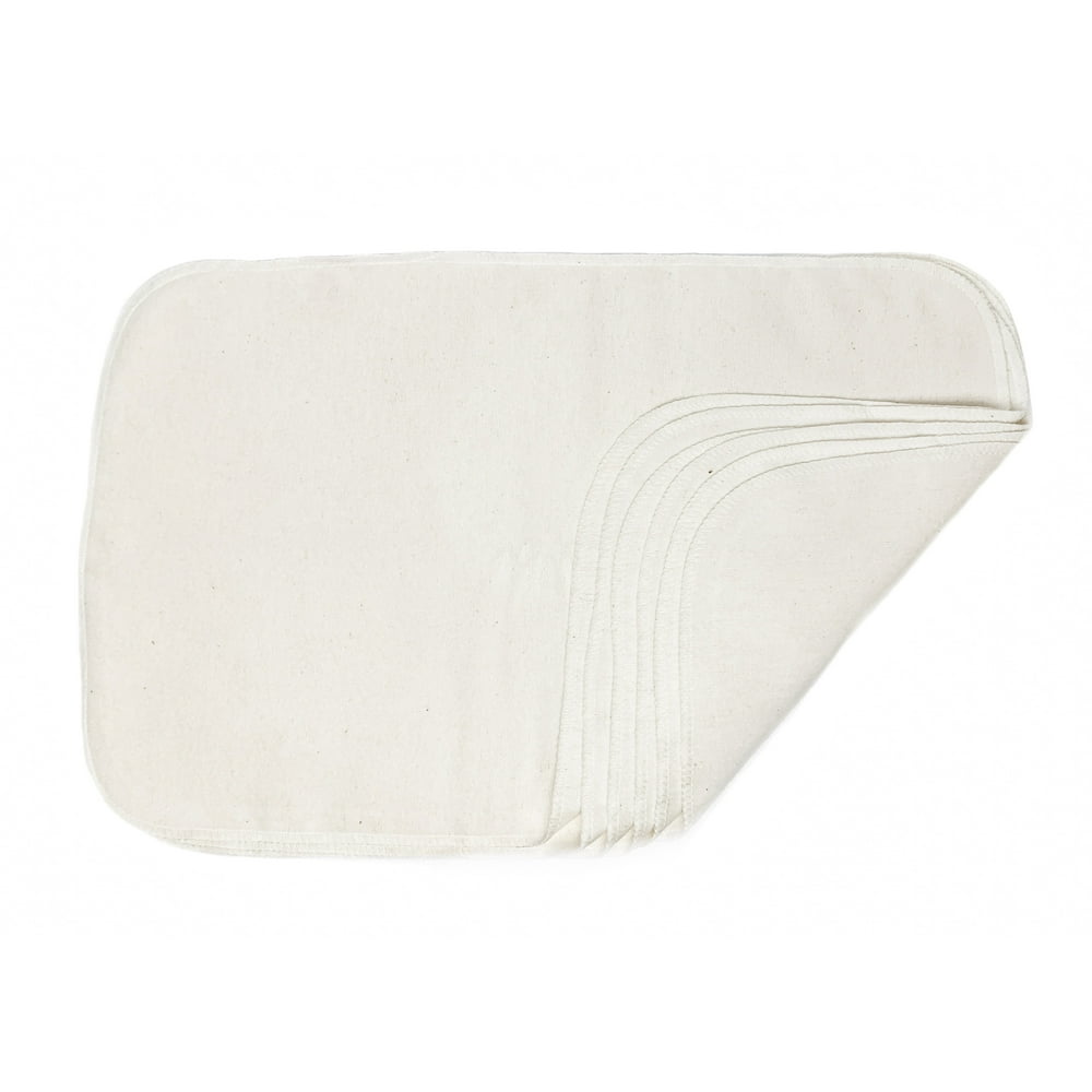 NuAngel 100 Cotton Burp Cloths Natural, 6 count, unisex Walmart