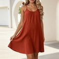 thumbnail image 5 of Hvogkswy Cotton Linen Nightgowns for Women Solid Sleeveless Crew Neck Camisole Dresses Soft Breathable Home Sleep Dress, 5 of 8
