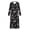 Bat Star Moon, variant on Button Down Full Length Nightgown for Indoor Bedtime, Elastane Polyester Blend Long Sleeve Lightweight House Dress, Spooky Jack Ghost