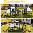 thumbnail image 6 of Aivituvin Mobile Chicken Coop with Wheels for 2-4 Chickens, Backyard Expandable Chicken House Duck Cage with Run, 2 Nesting Boxes, Easy Clean Pull-Out Tray, Leak-Resistant Asphalt Roof, 72.3", 6 of 8