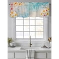 thumbnail image 4 of Retro Summer Beach Curtain Valances for Windows, Flowers Ocean Starfish Coastal Kitchen Valance Window Treatment, Light Filtering Block Curtains for Bathroom/Bedroom/Living Room 54'' x 18'', 4 of 9