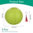 thumbnail image 2 of Uxcell 3Pcs Round Paper Lanterns Paper Lantern Party Decorations Fruit Green 12 inch, 2 of 7