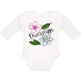 thumbnail image 3 of Inktastic Mississippi Magnolia Flowers and Leaves Boys or Girls Long Sleeve Baby Bodysuit, 3 of 5