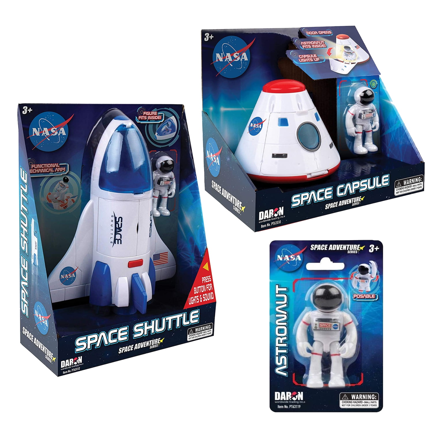 Daron Worldwide Trading Inc. Space Shuttle with Stand Astronauts,  American Flag and Kennedy Spac｜その他