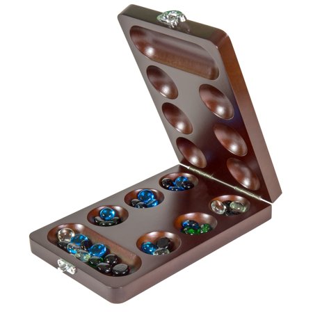 Deluxe Wood Mancala - Craftsman Natural Wood Veneer Deluxe Mancala Set