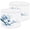 Color 1, variant on Linen Drum Lampshades Blue Magnolia Branch Watercolor White Chinoiserie Traditional 13"x13"x10" Light Shade for Table Lamps Floor Lamp Shades Lampshade Replacement Assembly Required