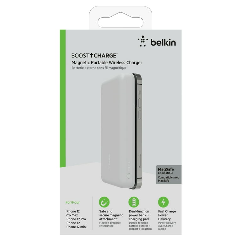 Portable IPhone - & iPhone MagSafe 10k Battery Compatible Charger For Charger 14 Magnetic - 15, 7.5W Wireless - Charger 13 Magnetic Bank Fast - Power MAh BoostCharge Pack Charger iPhone USBC Belkin