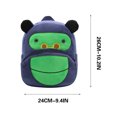 thumbnail image 4 of Xfvqtps Toddler Kindergarten Backpack Plush Animals Cartoon Cute Mini Lightweight Portable Preschool Cloth Bookbag Green-Chimpanzee, 4 of 5
