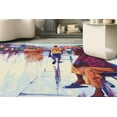 thumbnail image 2 of Bath Rug, Abstract Rug, Bathroom Rug, Large Rug, Rainy Day Rugs, African Street View Rug, African Woman With Umbrella Rug, Printed Rugs, 3.3'x9.2' - 100x280 cm, 2 of 8