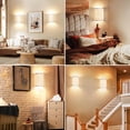 thumbnail image 4 of Laboreducer Battery Operated Wall Sconces Set of Two, 3 Colors Rechargeable Battery Powered Wall Lights with Remote Control Dimmable Fabric Wall Lamp for Bedroom Living Room, 4 of 6