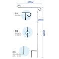 thumbnail image 1 of Iron Garden Flagpole Stand Vertical Holder For Outdoor Flags 45X92cm, 1 of 6