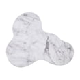 thumbnail image 3 of Slab White Marble Tall Side Table, 3 of 7