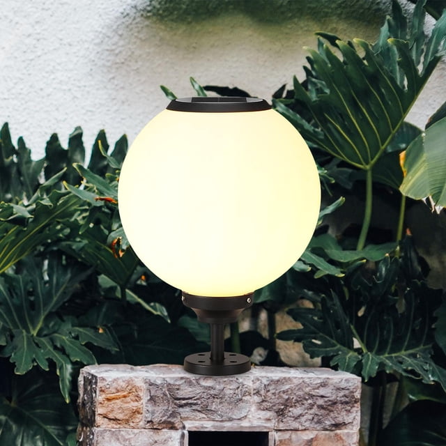 Lámpara de industrial moderna, linterna de pilar de bola de globo esférico, luz de pilar de globo, accesorio de luces de globo de montaje 40cm