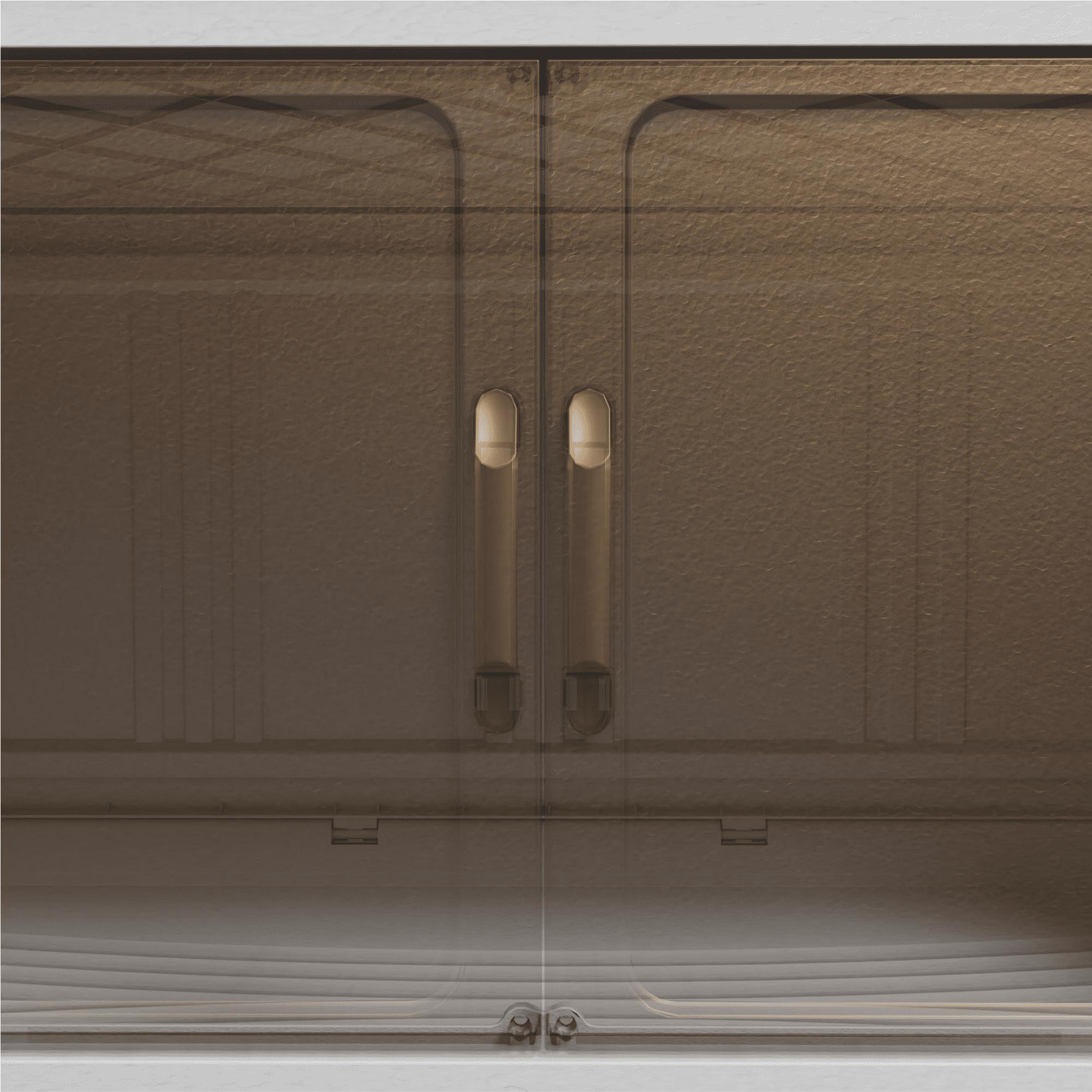 573QT 4-Pack Transparent Plastic Storage Cabinets, Beige