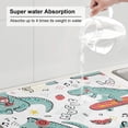 thumbnail image 5 of Cauagu Dish Drying Mat,24*18 inch Absorbent Dish Drainer Kitchen Counter,Dish Drying Pad for Countertops,Sinks,Draining Racks( Music Lover Dinosaur), 5 of 8