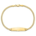 thumbnail image 4 of 14k Curb Link Soft Diamond Shape ID Bracelet (Weight: 3.1 Grams, Length: 7 Inches), 4 of 5