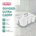 thumbnail image 3 of Sterilite Divided Storage Ultra Caddy with 4 Compartments, White (12 Pack), 3 of 9