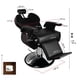 thumbnail image 3 of Sillon Barbero Big Room silla Reclinable Estetica Uso Rudo 200 kilos negro, 3 of 8