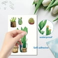 thumbnail image 3 of 8 Sheets 8 Styles Cactus Window Stickers Potted Plants Window Clings Tropical Botanical Summer Succulent Green Plant PVC Removable Window Decor Glass Decals, 3 of 8