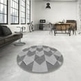 thumbnail image 4 of Ahgly Company Machine Washable Indoor Rectangle Transitional Gray Cloud Gray Area Rugs, 3' x 5', 4 of 7