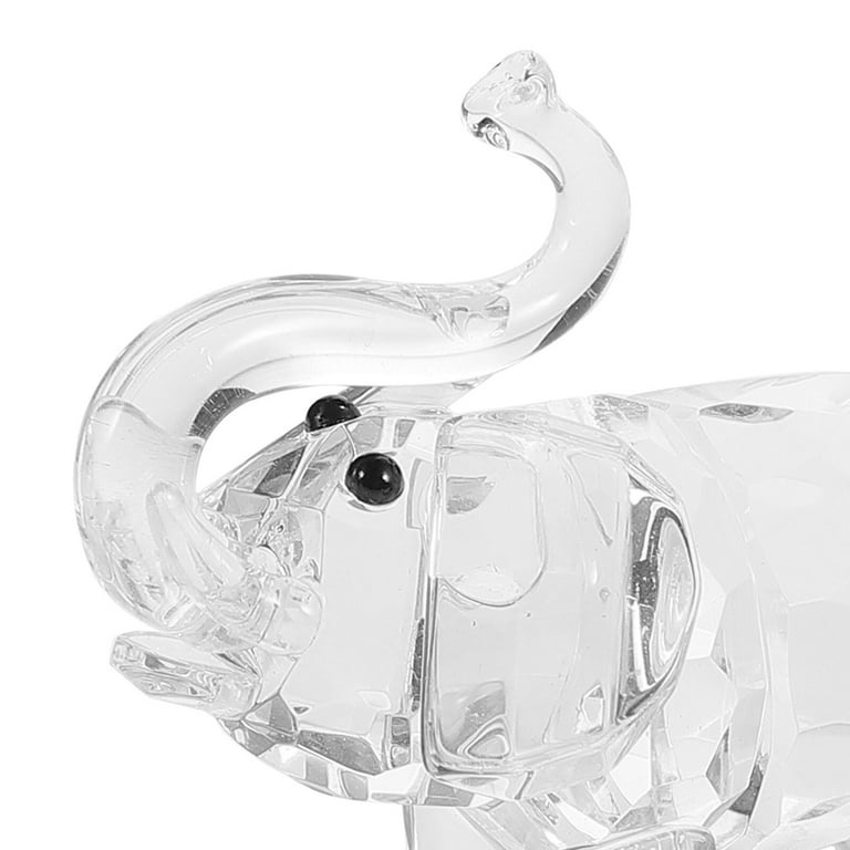 Vintage Davinci Crystal Elephant Figurine Clear Glass Animal