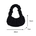 thumbnail image 4 of Bolsa Moda mujer felpa plisada Color puro suave pequeño hombro axila bolsos Sywqhk Para Estrenar, 4 of 9
